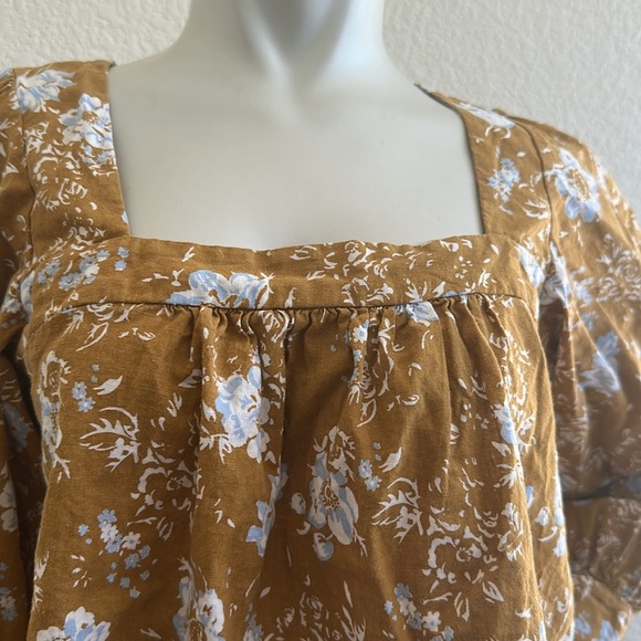 Free People linen blend crop back tie Top - Picture 5 of 9